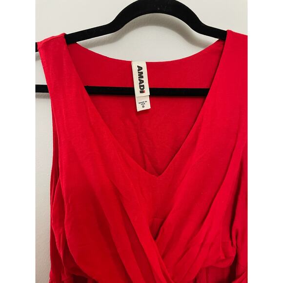 Anthropologie Amadi Red Cross Front Dress Size Small - Picture 6 of 9
